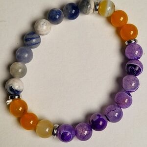 Handmade multi color beaded bracelet